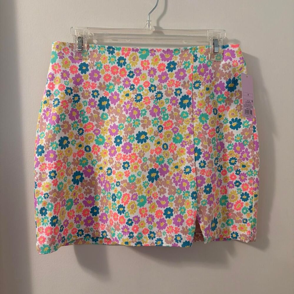 NWT Wild-fable Women's Bright Floral Mini Skirt Sz 8